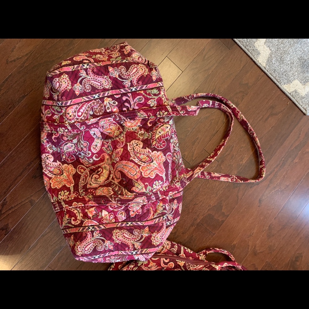 Vera Bradley Piccadilly Plum travel bundle: 3 bags - Picture 5 of 6